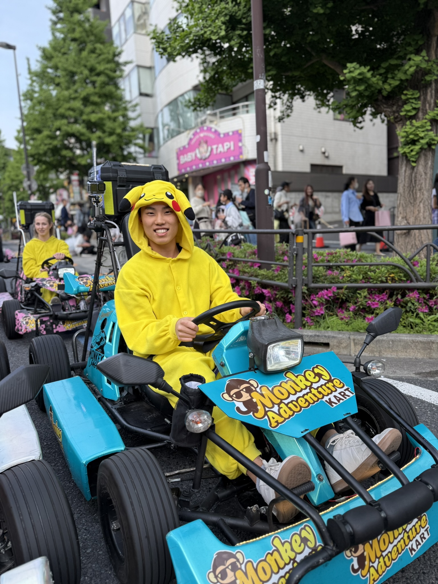 Photo of Daniel in a Pikachu onesie